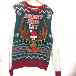 Men’s XL ✨DIRTY✨ Santa Sweater